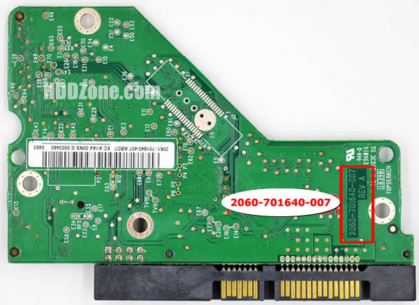 WD7500AADS WD PCB 2060-701640-007 REV A