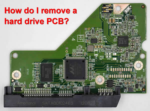 How do I remove a hard drive PCB?