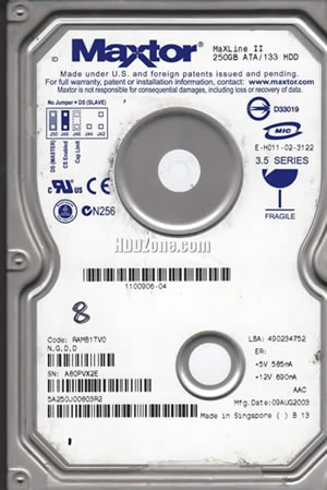 Maxtor 5A250J0 Hard Disk Drive