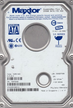 Maxtor 6Y200M0 Hard Disk Drive