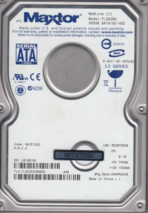 Maxtor 7L320S0 Hard Disk Drive