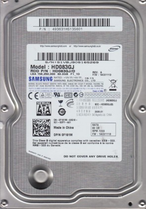 Samsung HD083GJ Hard Disk Drive