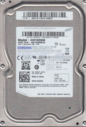 Samsung HD103SM Hard Disk Drive