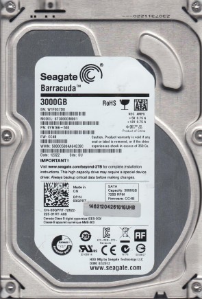 Seagate ST3000DM001 Hard Disk Drive