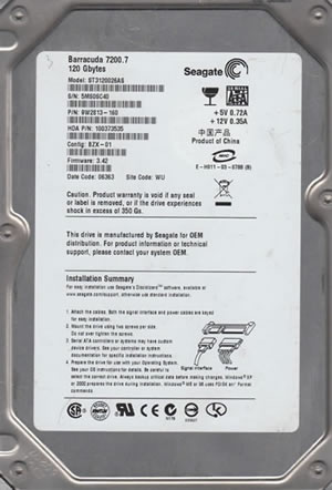 Seagate ST3120026AS Hard Disk Drive