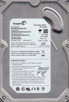 Seagate ST3120813AS Hard Disk Drive