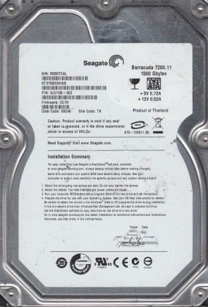 Seagate ST31500341AS Hard Disk Drive