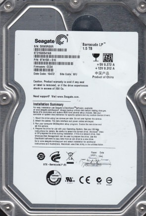 Seagate ST31500541AS Hard Disk Drive