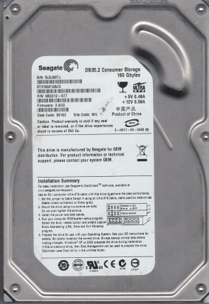 Seagate ST3160212A Hard Disk Drive