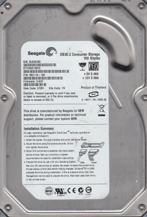 Seagate ST3160212SCE Hard Disk Drive