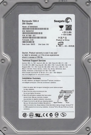 Seagate ST3200826AS Hard Disk Drive