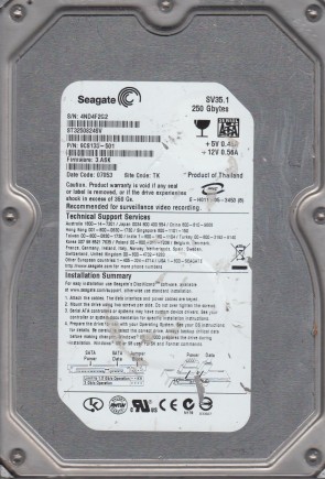 Seagate ST3250824SV Hard Disk Drive