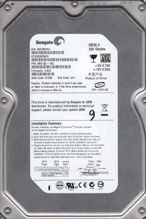 Seagate ST3320820SCE Hard Disk Drive