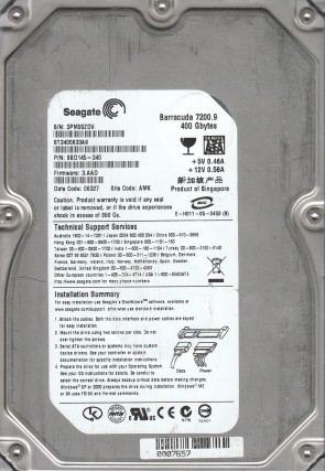 Seagate ST3400633A Hard Disk Drive