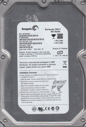 Seagate ST3400833AS Hard Disk Drive