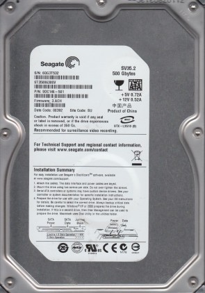 Seagate ST3500630SV Hard Disk Drive