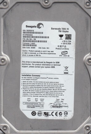 Seagate ST3750840AS Hard Disk Drive