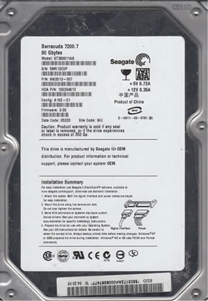 Seagate ST380011AS Hard Disk Drive