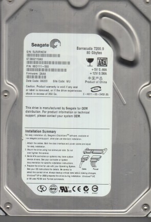 Seagate ST3802110A Hard Disk Drive