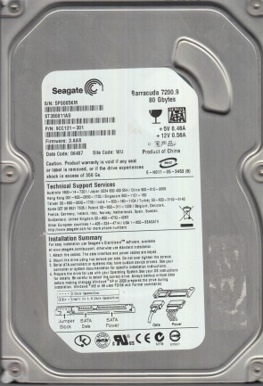 Seagate ST380811AS Hard Disk Drive