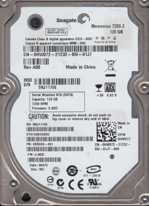 Seagate ST9120823AS Hard Disk Drive