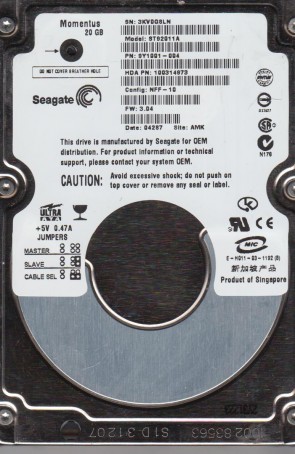 Seagate ST92011A Hard Disk Drive