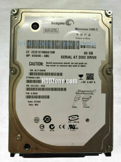 Seagate ST980812AS Hard Disk Drive