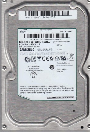 Samsung STSHD753LJ Hard Disk Drive