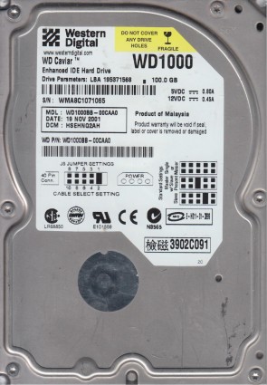Western Digital WD1000BB Hard Disk Drive