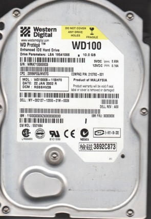 Western Digital WD100EB Hard Disk Drive