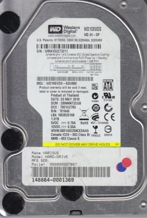 Western Digital WD10EVDS Hard Disk Drive