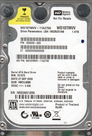 Western Digital WD10TMVV Hard Disk Drive