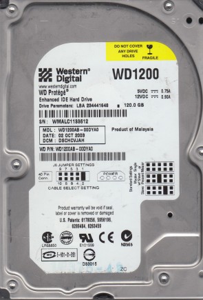 Western Digital WD1200AB Hard Disk Drive