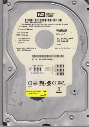 Western Digital WD1600BB Hard Disk Drive