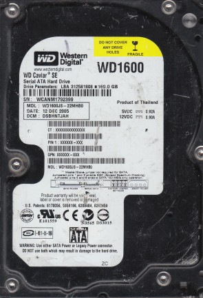 Western Digital WD1600JS Hard Disk Drive