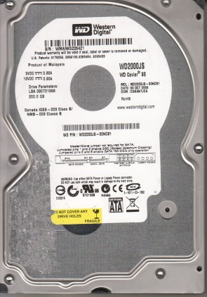 Western Digital WD2000JS Hard Disk Drive