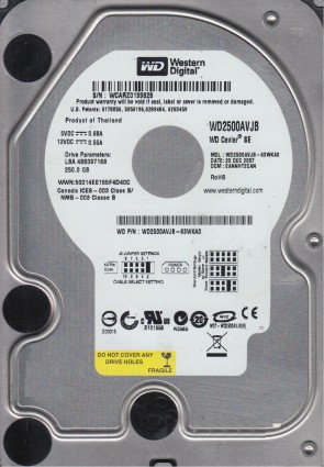 Western Digital WD2500AVJB Hard Disk Drive