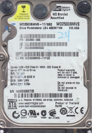 Western Digital WD2500BMVS Hard Disk Drive
