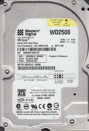 Western Digital WD2500JD Hard Disk Drive