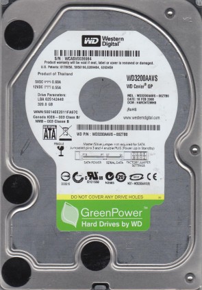 Western Digital WD3200AAVS Hard Disk Drive