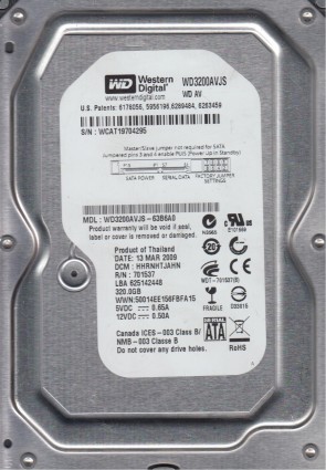 Western Digital WD3200AVJS Hard Disk Drive