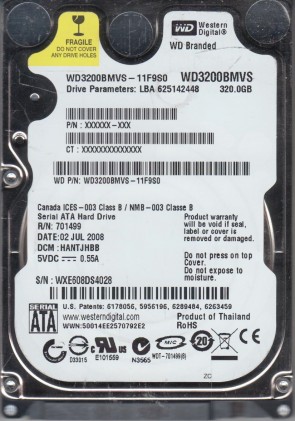 Western Digital WD3200BMVS Hard Disk Drive