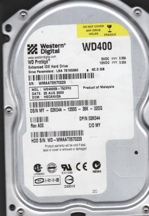 Western Digital WD400EB Hard Disk Drive
