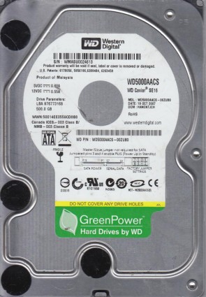 Western Digital WD5000AACS Hard Disk Drive
