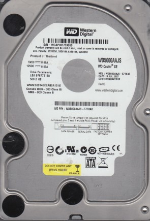 Western Digital WD5000AAJS Hard Disk Drive