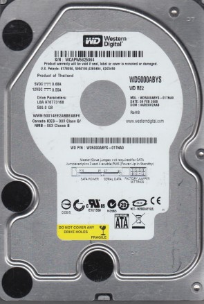 Western Digital WD5000ABYS Hard Disk Drive