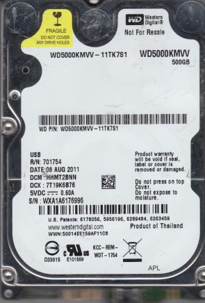 Western Digital WD5000KMVV Hard Disk Drive