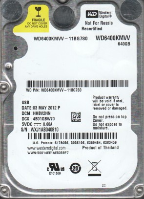 Western Digital WD6400KMVV Hard Disk Drive