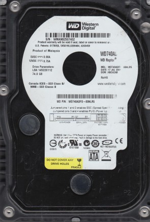 Western Digital WD740ADFD Hard Disk Drive
