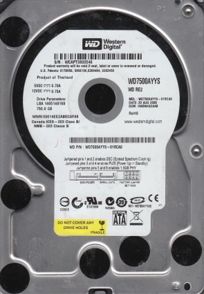 Western Digital WD7500AYYS Hard Disk Drive